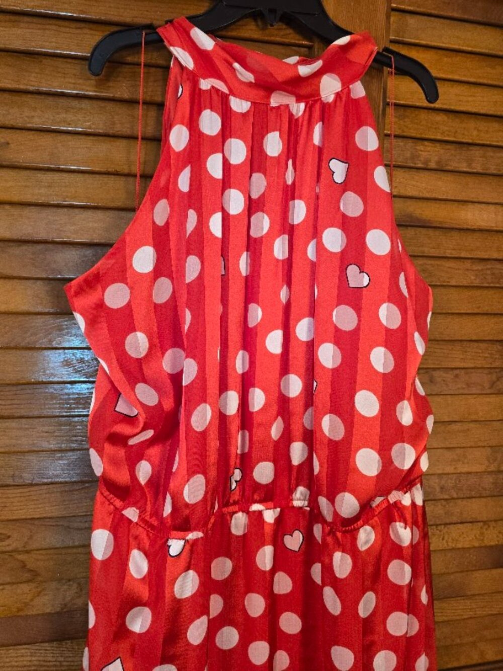 Red Polka Dot Midi Dress 24W 3X Fit Flare Wedding Guest London Times - Picture 10 of 16
